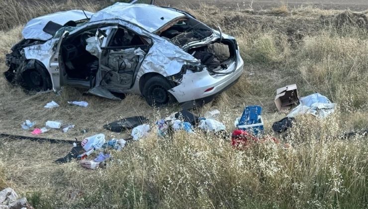 Konya’da devrilen otomobildeki 3 kişi öldü, 3 kişi yaralandı