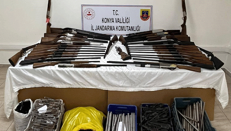 Konya’da jandarmadan av tüfeği operasyonu