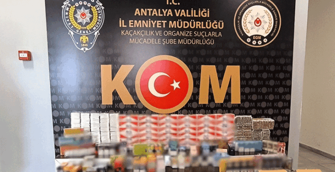 Antalya’da 1 haftada kaçakçılık operasyonlarında 12 şüpheliye adli işlem