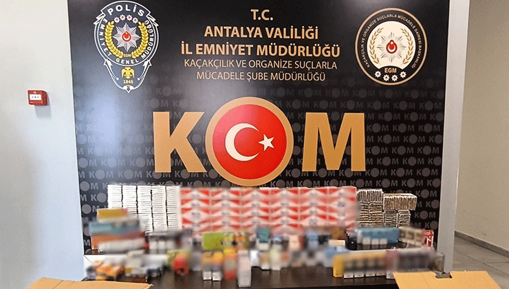 Antalya’da 1 haftada kaçakçılık operasyonlarında 12 şüpheliye adli işlem