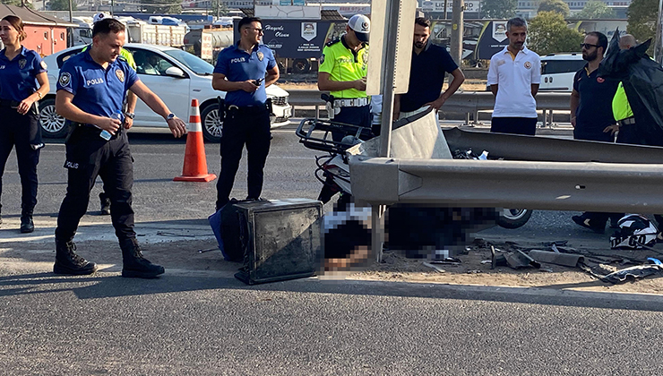 Bariyere çarpan motosikletin sürücüsü hayatını kaybetti