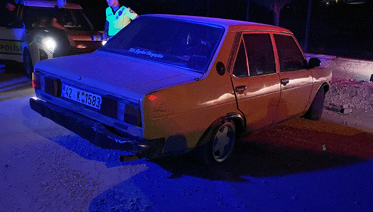 Dedesinden kalma otomobille polisten kaçan sürücü ehliyetsiz çıktı