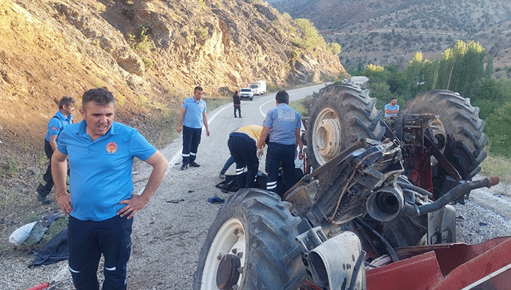 Karaman’da traktör devrildi: 1 ölü