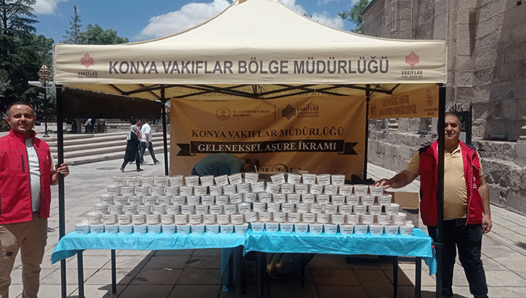 Konya, Aksaray ve Karaman’da vatandaşlara aşure ikram edildi