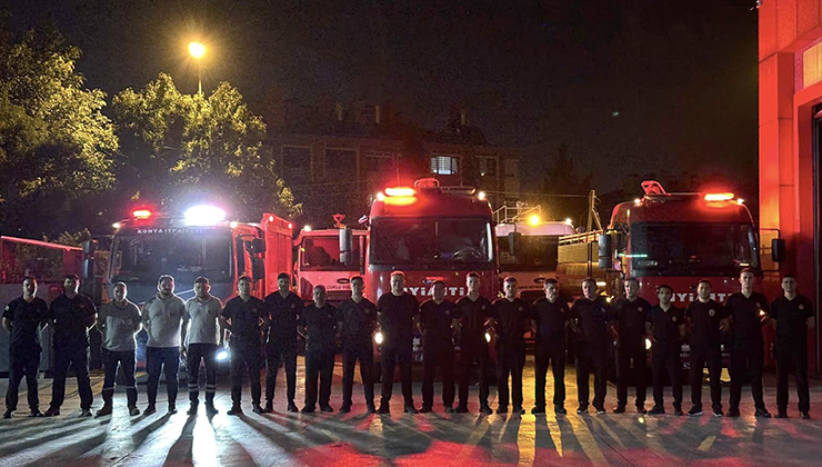 Konya Büyükşehir Belediyesi’nden Bursa’daki orman yangınlarını söndürme çalışmalarına destek