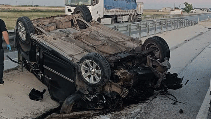 Konya’da kamyonet devrildi: 1 ölü, 2 yaralı