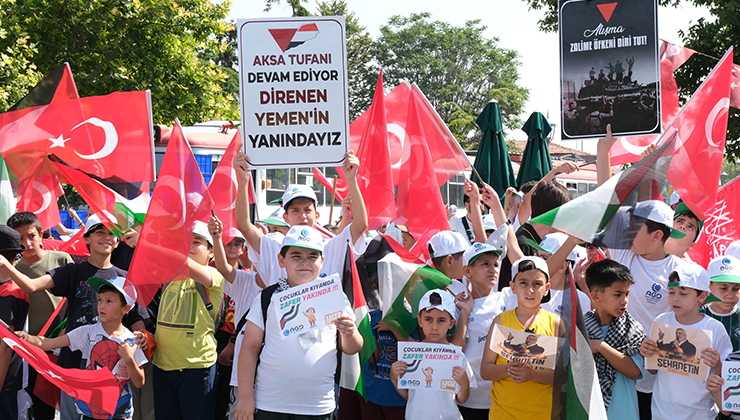 Konya’da öğrenciler Filistin için bir arada