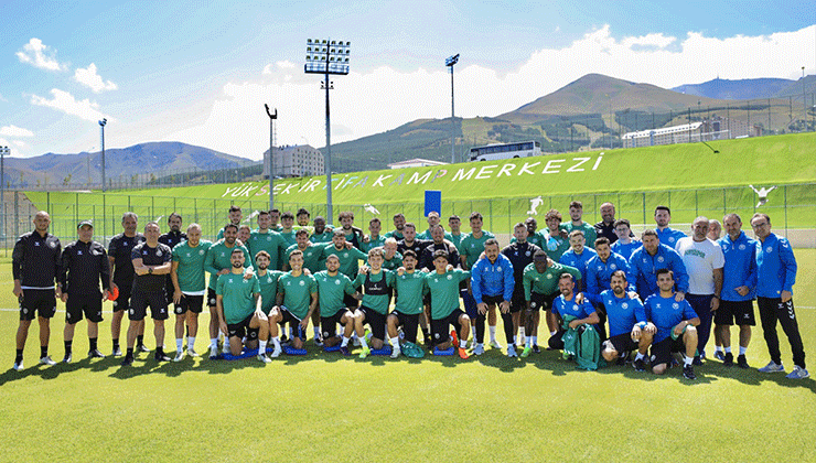 Konyaspor, Erzurum’da ilk idmanını yaptı