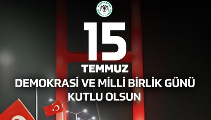 Konyaspor’dan 15 Temmuz mesajı