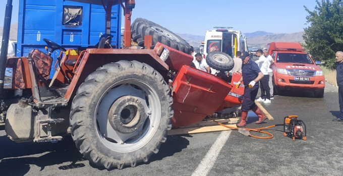 Malatya’da traktör tırla çarpıştı: 1 ölü