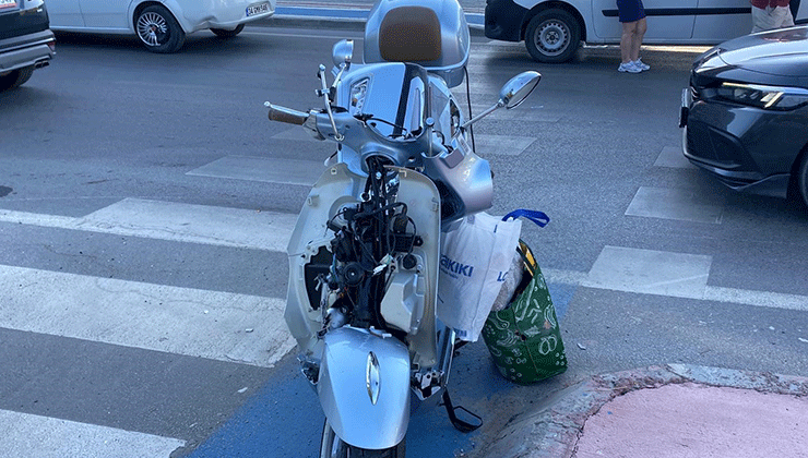Otomobil ile çarpışan motosikletli ağır yaralandı