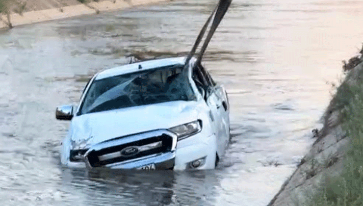 Pikap sulama kanalına uçtu: 1 ölü