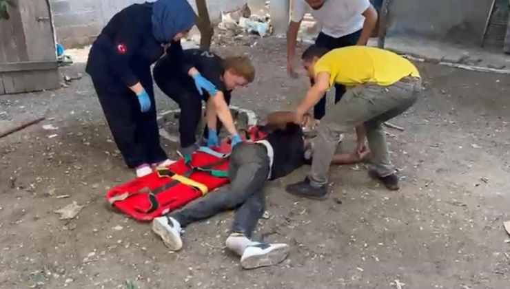 Polisi gören torbacı damdan atlayıp ayağını kırdı