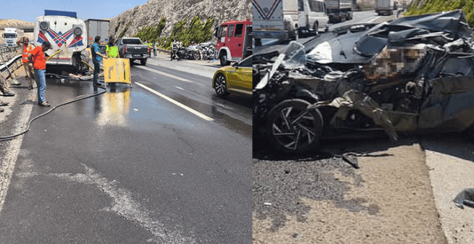 Şanlıurfa otomobil sulama tankerine çarptı: 1 ölü