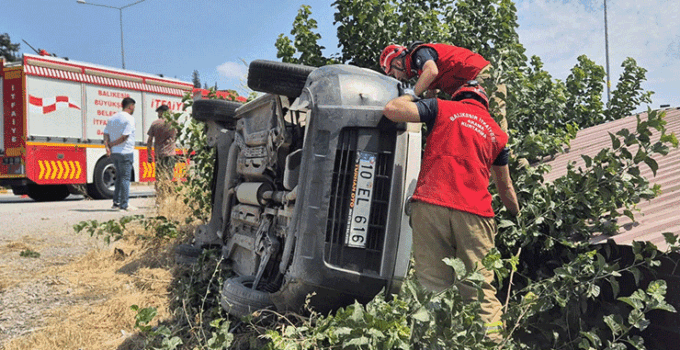 Susurluk’ta trafik kazası: 1 kişi yaralandı