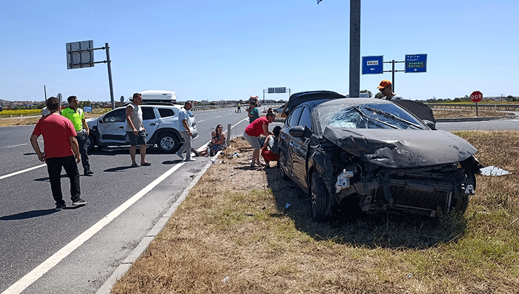 Tekirdağ’da trafik kazası: 2’si çocuk, 9 yaralı