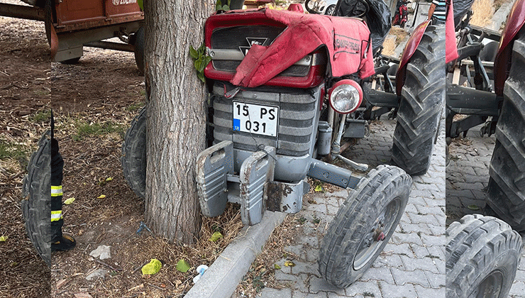 Traktör ağaca çarptı, sürücü hayatını kaybetti