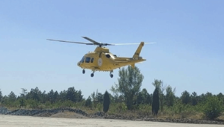 Konya’da hava ambulansı Yaşar bebek için havalandı