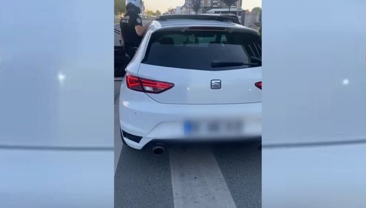 Çorlu’da abartı egzoz kullanan 4 araç trafikten men edildi