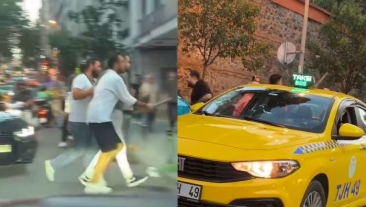 Nişantaşı’nda dehşet anları: Sopayla kadının üzerine yürüdü
