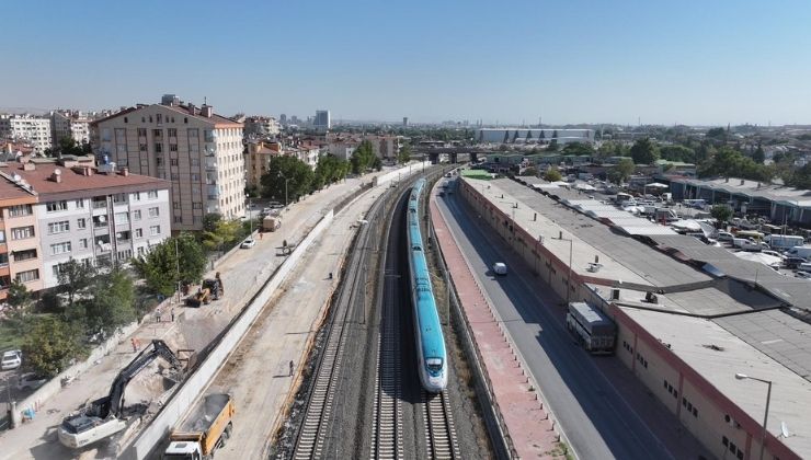 KONYARAY Banliyo Hattı’nda çalışmalar yarıyı geçti