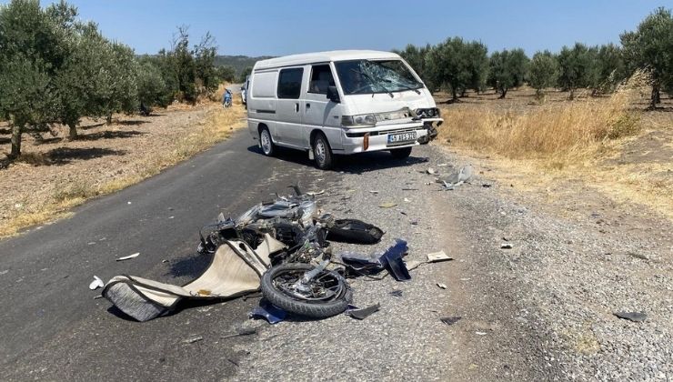 Manisa’da motosiklet araçla kafa kafaya çarpıştı: 1 ölü