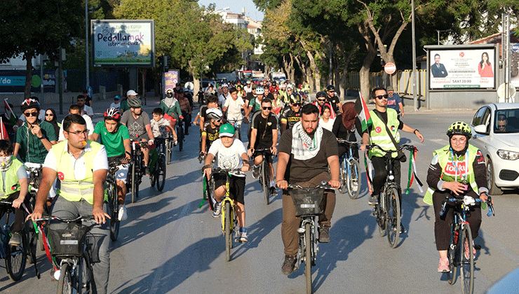 Kudüs Çalışma Grubu’ndan “Gazze İçin Durma, Açlık İçin Pedalla” eylemi