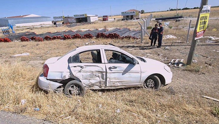 Aksaray’da otomobil şarampole düştü: 4 yaralı