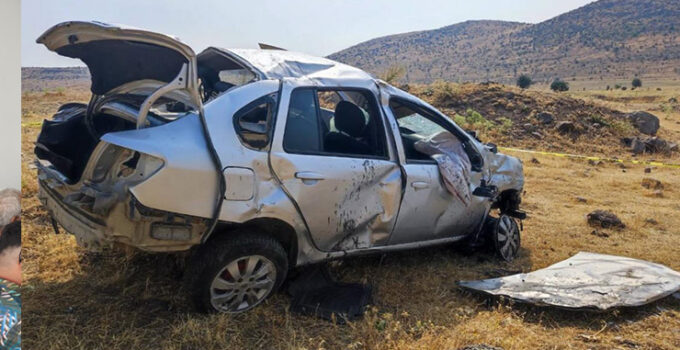 Ankara’da şarampole devrilen otomobilin sürücüsü öldü