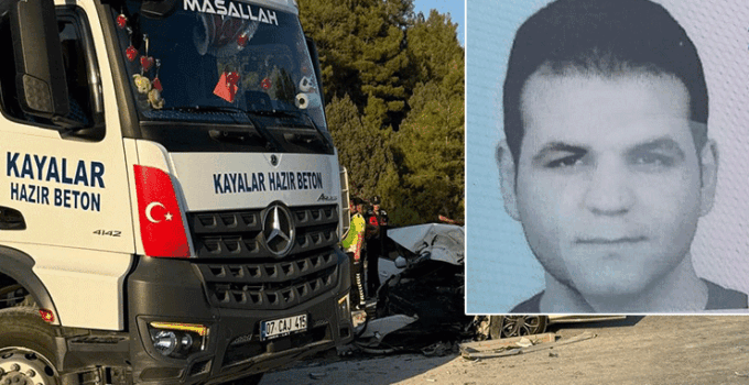 Antalya’da otomobil ile beton mikseri çarpıştı: 1 ölü, 2 yaralı