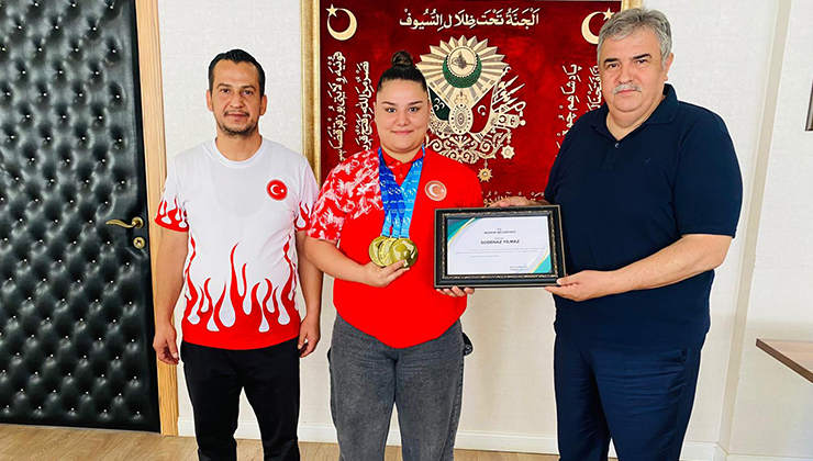 Avrupa şampiyonu halterciden Karabulut’a ziyaret