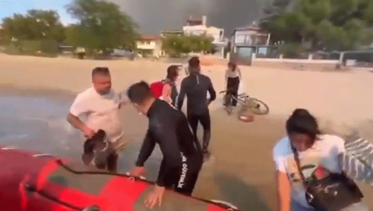 Çanakkale’deki orman yangınlarında mahsur kalan 348 vatandaş kurtarıldı