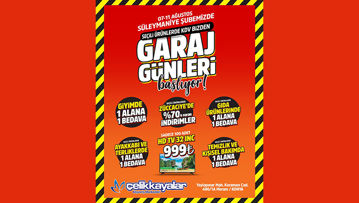 Çelikkayalar ’da 999 TL’ye televizyon satılacak