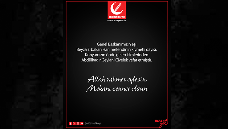 Erbakan ailesinin acı günü Konya’da defnedilecek