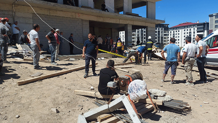 Erzurum’da inşaattan düşen işçi hayatını kaybetti
