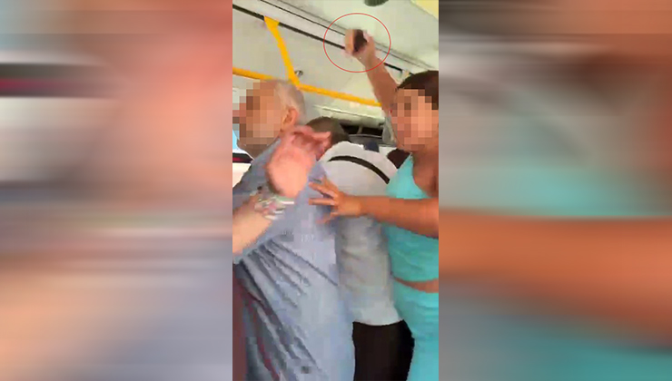 Fatih’te İETT otobüs şoförü ile yolcu arasında çıkan kavgaya biber gazlı müdahale
