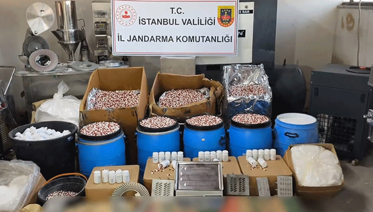 İstanbul’da 847 bin 600 uyuşturucu hap ele geçirildi