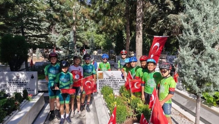 Konya’da 30 Ağustos bisiklet turu anlamlı bir adreste sonlandı