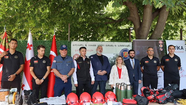 Konya İtfaiyesi’nden Gürcistan’da eğitim