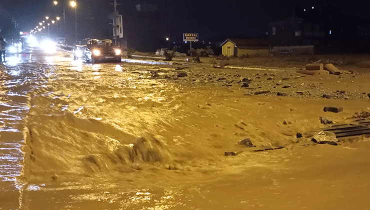 Konya’da etkili olan sağanak sele dönüştü