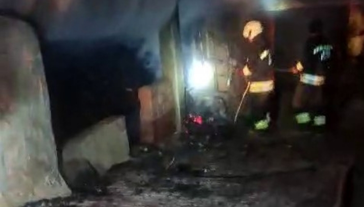 Konya’da korkutan ev yangını