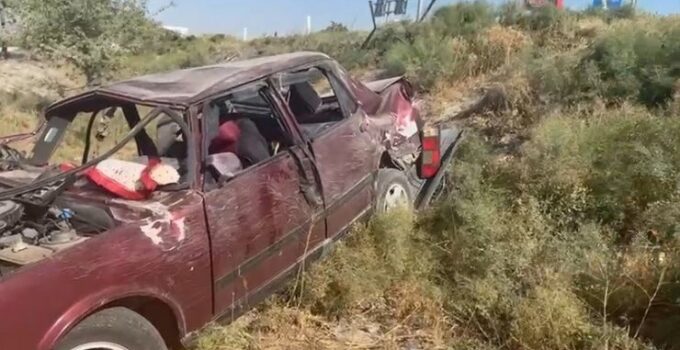 Konya’da otomobil yoldan çıktı: 7 yaralı