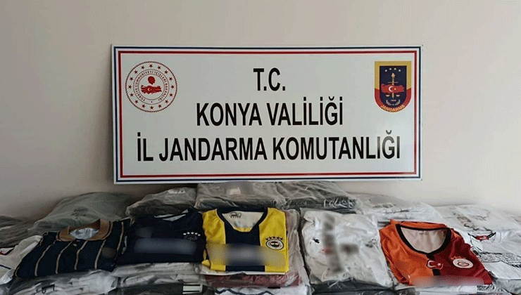 Konya’da sahte tişört satıcılarına operasyon