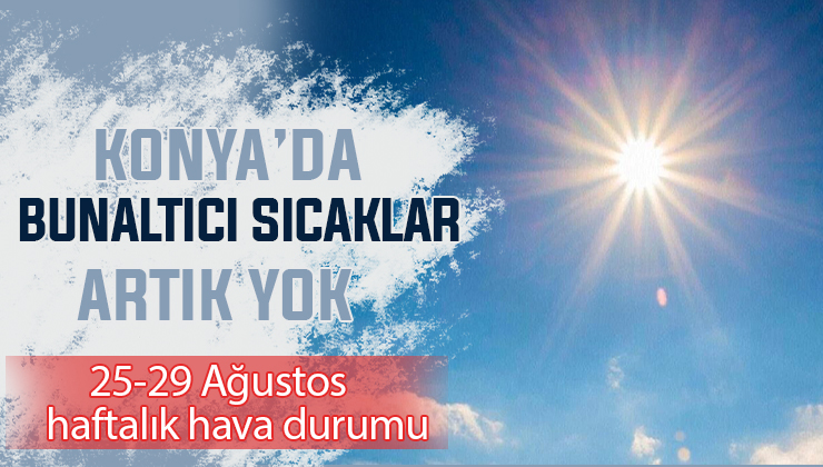 Konya’da sıcaklıklar düştü: Konya haftalık hava durumu