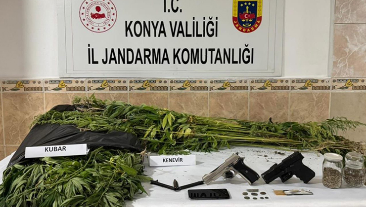 Konya’da tarihi eser ve uyuşturucu operasyonu