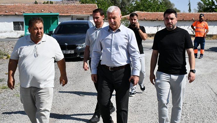 Kulu’da , 6,5 kilometrelik grup yolunda altyapı çalışması