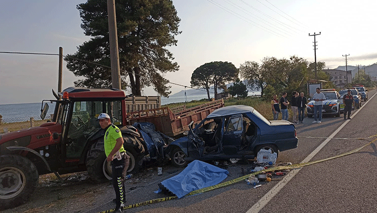 Ordu’da otomobil park halindeki traktöre çarptı: 1 ölü