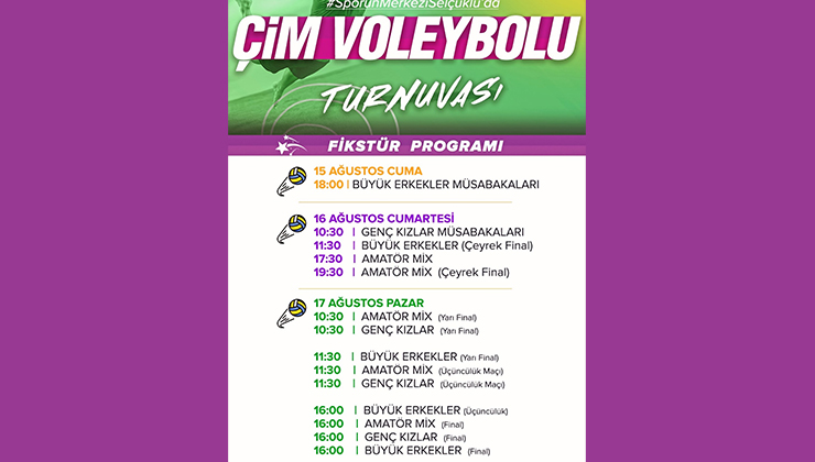 Selçuklu’da Çim Voleybolu Turnuvası başlıyor
