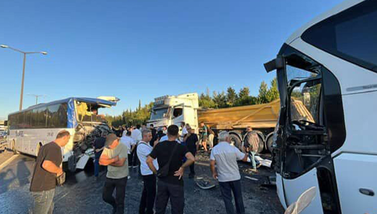 TEM Otoyolu’nda feci kaza: 1 ölü, 16 yaralı