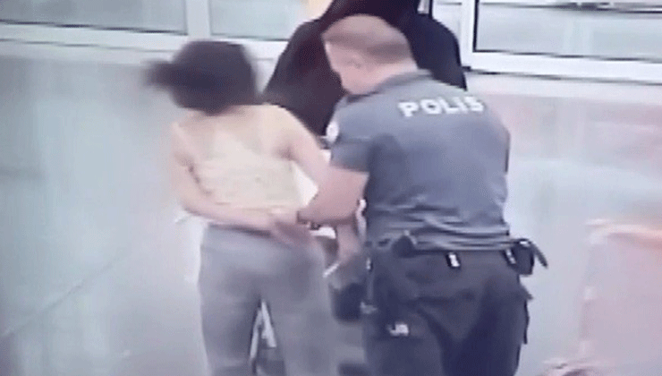Valizinin kaybolduğunu iddia eden alkollü kadın terminali ayağa kaldırdı… O anlar kamerada